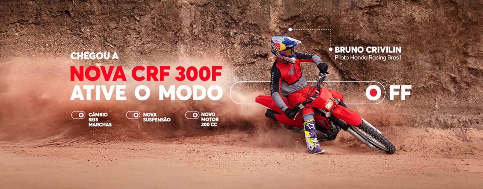NOVA CRF 300F - OFF ROAD - JAMES MOTO SHOP HONDA